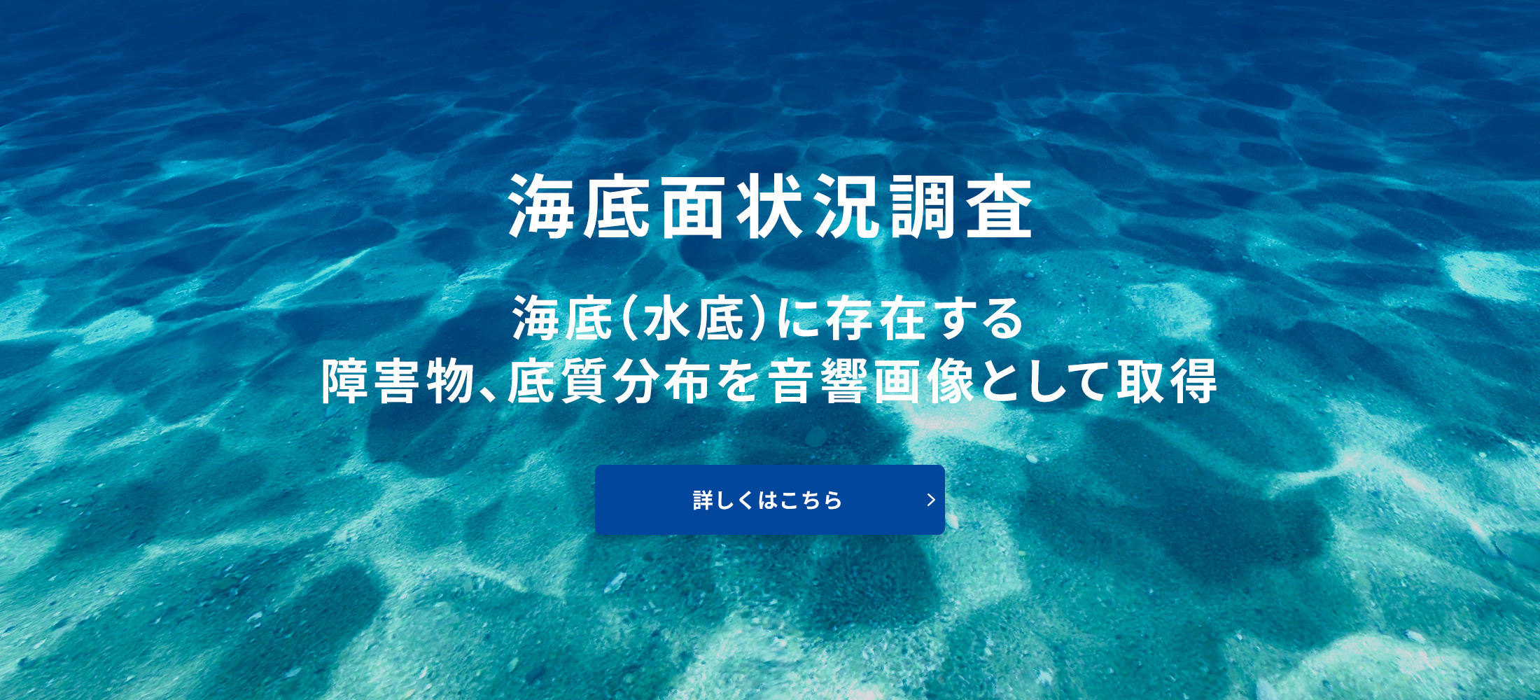 海底面状況調査 センサーを使用して正確な記録